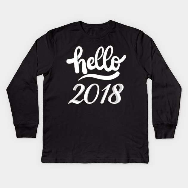 Hello 2018 Shirt, New Years Shirt, New Years Eve Shirt, Women's New Years Eve Party Shirt, Off Shoulder, Lightweight Sweater, 2018 T-Shirt